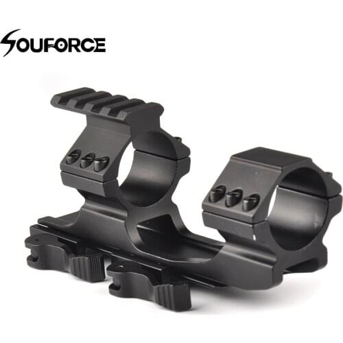 Tactical QD Cantilever 25.4mm to 30mm Rifle Scope Mount for 20mm Rails Triple Picatinny Scope Rail Mount Quick Release