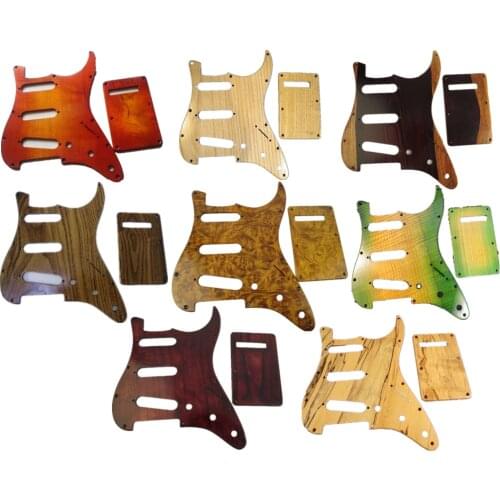 SSS Pickguard & Backplate & Screws solid wood for FD ST Style Guitar