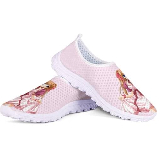 Women Custom logo Casual Shoes Light Sneakers Breathable Mesh Summer Vulcanized Shoes Outdoor Slip-On Sock Shoes Plus Size