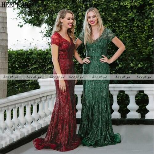 New Burgundy Lace Long Mermaid Dress Evening Open Back Short Sleeves Plus Size Formal Dresses Women Prom Party Gowns Customize