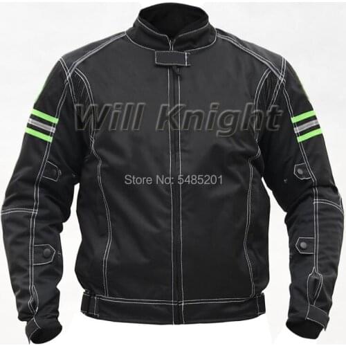 Motorcycle Winter Riding Protective Jacket Green Pawl Off-Road Warm Racing Clothes with Detachable Liner