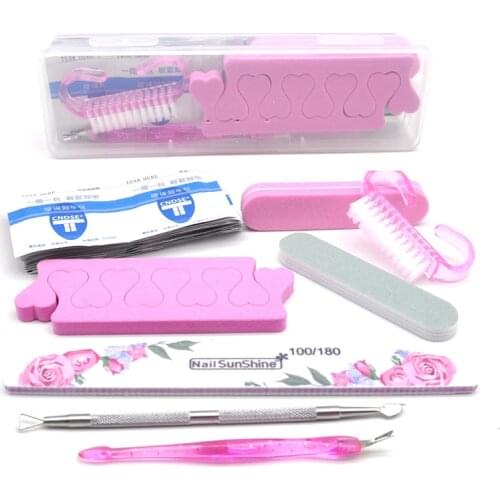 1 Set Pink UV Gel Polish Remover Wrap Tool Nail Art Tips Cleaner Nail Gel Lacquer Polish Foil Remover Wraps Manicure Tools Kits