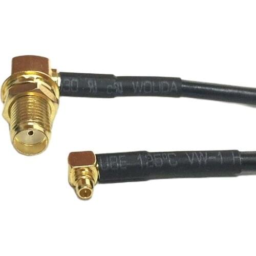 1PC New SMA Female Jack nut Right Angle Switch MMCX Male Plug Right Angle RG174 Cable 20CM/30CM/50CM/100CM Wholesale for wifi