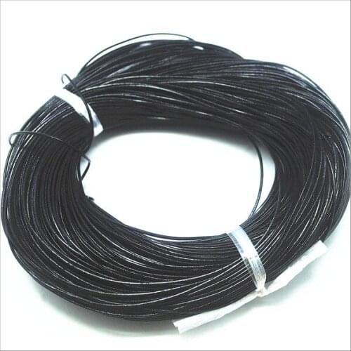 100 meters jewelry leather cord jewelry rope geniune leather jewelry wire 1.0mm,1.5mm 2.0mm fashion bracelet findings black colo