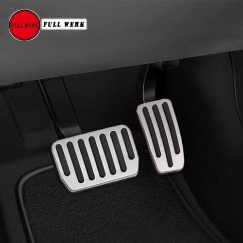 2pcs/set Anti Slip Car Accelerator Foot Rest Pedal Brake Pad Cover No Drilling for Tesla Model 3 Replacement Accessories