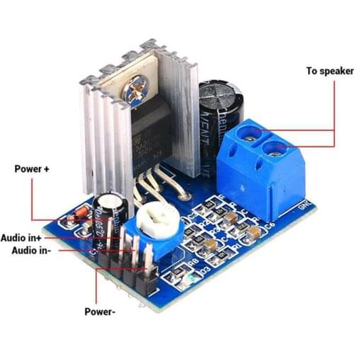 2021 New 1Pcs Module Power Supply TDA2030 Audio Amplifier Board Single Audio Accessories TDA2030A Module 6-12V Supplies P3S6