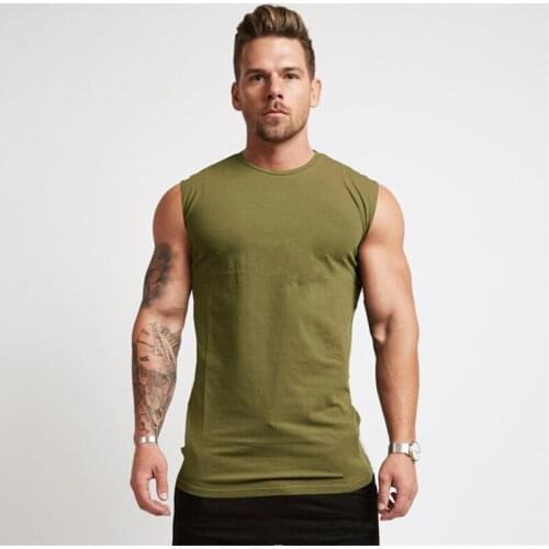 2021 Gyms Workout Sleeveless Shirt Tank Top Men Bodybuilding Clothing Fitness Mens Sportwear Vests Muscle Men Tank Tops