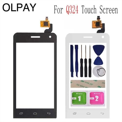 4.0''Mobile Touch Glass For Micromax Bolt Q324 Touch Screen Digitizer Front Glass Lens Sensor Tools Free Adhesive+Wipes