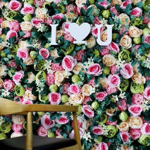 40x60cm 1pcs flower wall panel silk rose artificial flowers wedding flower for wedding party backdrop decoration many colors