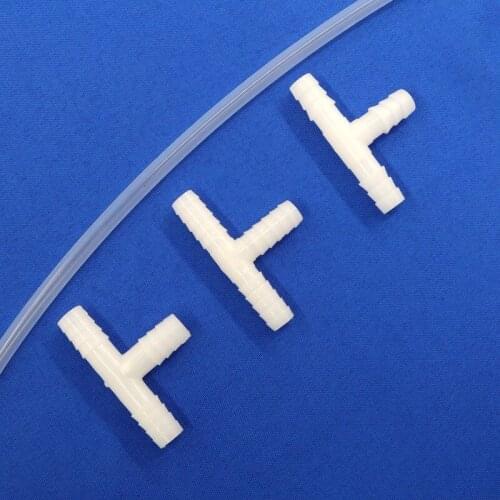 5~100pcs 3~8mm T-Type Tee Equal Dia Connectors PE Plastic Pagoda Adapter Fish Tank Hose Joints Irrigation Pipe Fittings