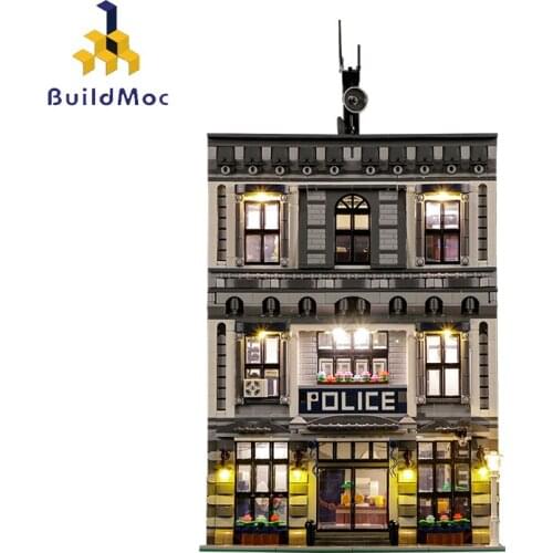 BuildMOC City Modular Police Station Kids Toys MOC Building Blocks Police Station House Toys for Children Bricks 3128PCS