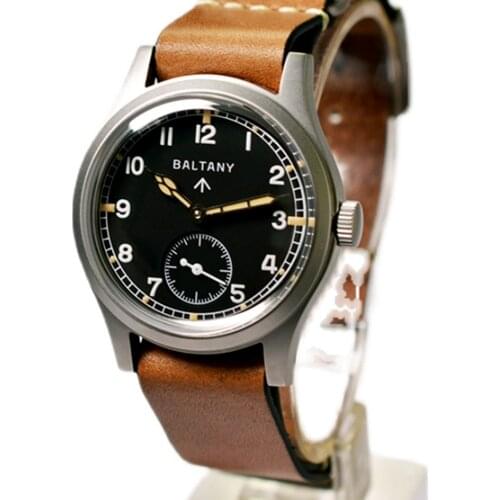 Vintage Sports Watch Men 36mm Pilot Automatic Mechanical Wristwatches Top Brand 100M Diver Watches Dome Glass Luminous Homage