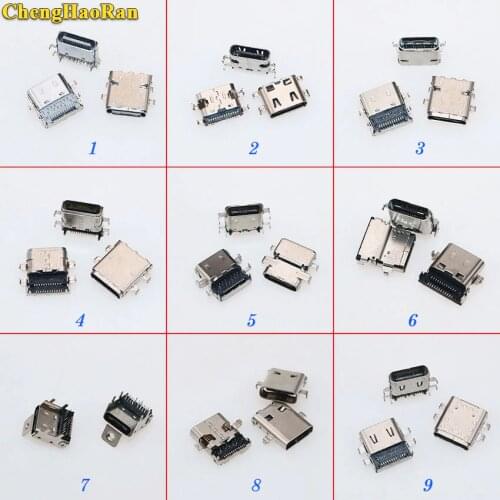 ChengHaoRan data interface micro 3.1 usb JACK DIY Type-C USB 3.1 Type C female Socket Connector Charge Dock port Plug