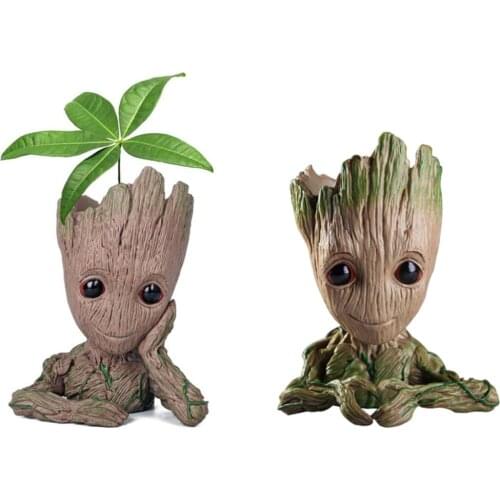 Flower Pot Baby Groot Home Decoration Planter Action Figures Little Tree Man Model Toy Creative Garden Planter Pots Pen Holder