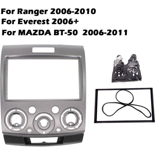 Double 2DIN Car Radio Fascia for Everest Ranger Mazda BT-50 BT50 Facia Dash Installation Trim Kit Plate Bezel