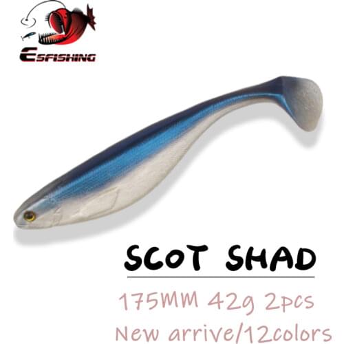 ESFISHING Soft Bait New Scot Shad 175mm 42g Fishing Lures Soft Lure Large Fishing Tackle Carp Pesca Big Lures Trout