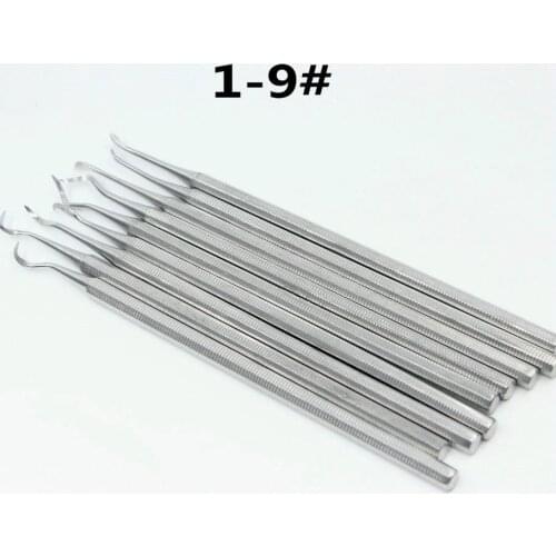 9Pcs Dental Teeth Cleaning Tool 1-9# Dental Scaler Remove Tooth Stains Stainless Steel Tools Pet Removal Dental Calculus Tool