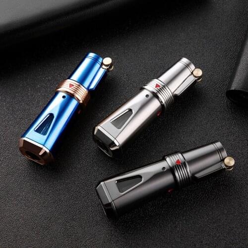 JOBON Windproof inflatable lighter creative sand wheel type direct blue flame outdoor portable personality igniter