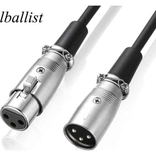 Lballist XLR Cable Male to Female M/F For Microphone Mixer OFC Copper 1m 1.8m 3m 5m 10m 15m 20m