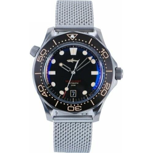 Heimdallr Titanium Sea Ghost Mens Watch Black Dial Sapphire 20ATM Water Resistance NH35 Automatic Movement Diver Wristwatches