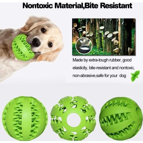 Dog Treat Round Ball Pet Training BPA-Free Non-Toxic Rubber Tooth Cleaning Toys xobw