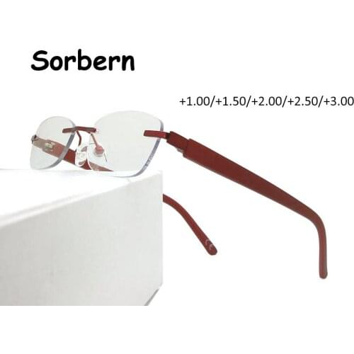 Rimless Anti Blue Light Glasses Computer Reading Glasses Women Diopter Readers Lentes De Lectura Mujer 1.00 1.50 2.00 2.50 3.00
