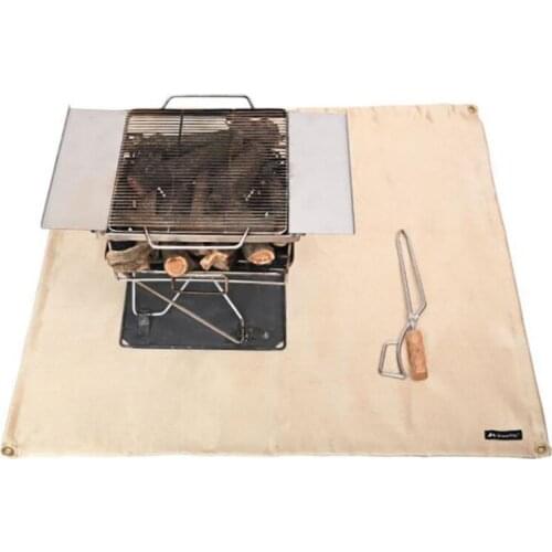 Camping Fireproof Cloth Flame Retardant Insulation Mat Blanket Glass Coating Mat Outdoor Barbecue Fireproof Cloth