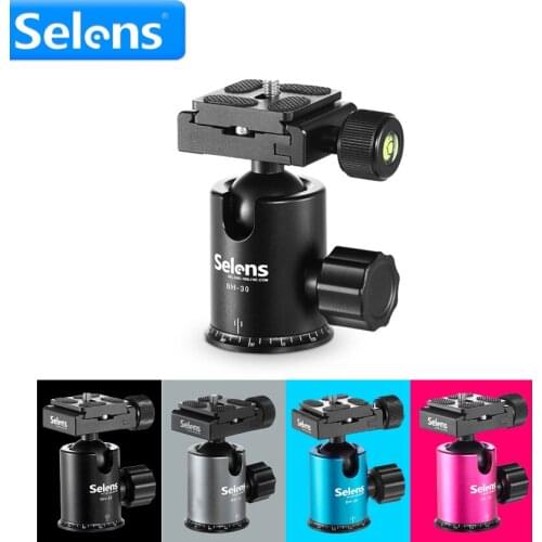 Professional Tripod Head ball 360 Degree Rotatio Magnesium Alloy Universal Ballhead with Quick Release Platefor DSLR