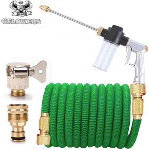 Special offer 25Ft-100Ft extendable garden hose water hose Magic hose Eu garden hose with gun, car wash