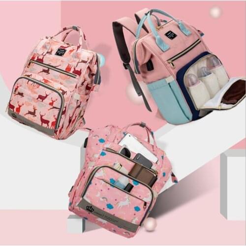 LEQUEEN Diaper Bag&Changing pad&straps&Insulation bags Maternity Bag Baby Care Antifouling Backpack Stroller Bag Nappy Bag