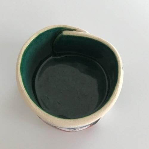 Unique Handmade Ceramic Tealigh Holder Hand Craftedt Handpainted With Winter Themed Illustrations 1050 Degree Celcius Artwork