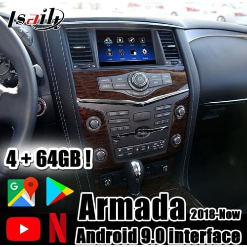 Lsailt PX6 4GB CarPlay/Android video interface with Netflix , YouTube, Android Auto for 2018-now Nissan Patrol , Quest, Armada