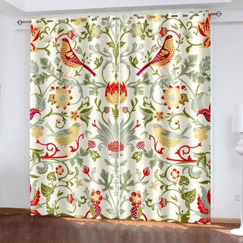 Living Room Shading Decorative Curtain Totem Pattern Case Home Textile Decoration Bedroom Perforated Curtains