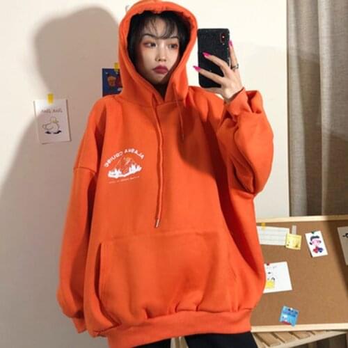 Women Hoodie Hip Hop hoody thrasher black clothes vintage Harajuku clothing color tops Hoodies Sweatshirt Loose para vintage