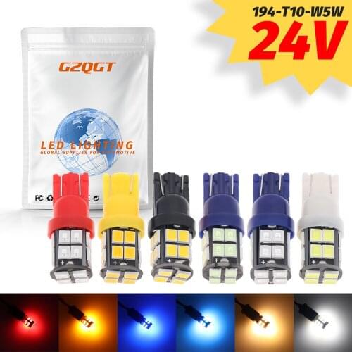100pcs 24V DC T10 194 168 W5W Dome Map Side Marker Lights 2825 158 Car Door License Plate Lamps for Trucks 2835 20 SMD