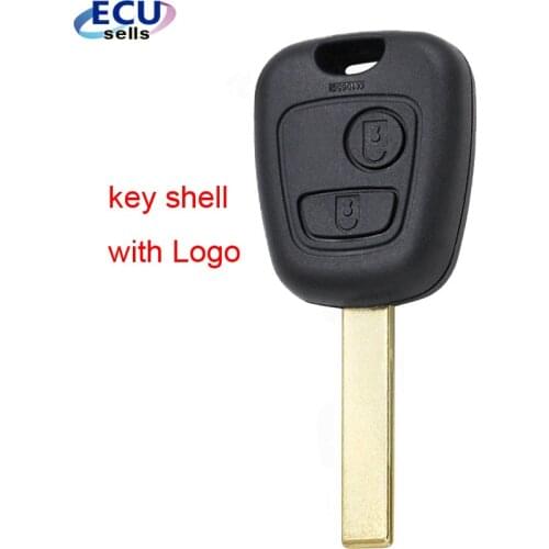 2 Buttons Replacement Remote Car Key Shell Case Fob For Peugeot 307 Car Key Shell HU83 Blade