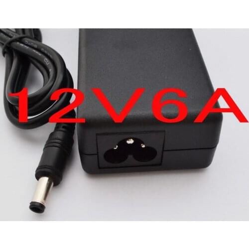 20PCS AC Converter Adapter DC 12V 6A 72W Power Supply Charger for 5050/3528 SMD LED Light or LCD Monitor CCTV + Free shipping