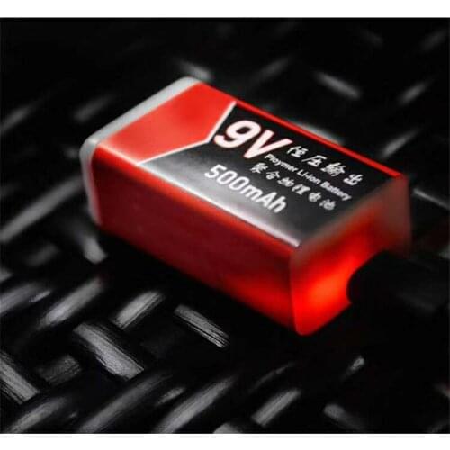 20 pces usb charging 9v 500mah li-ion rechargeable 9v lithium battery for multimeter microphone toy remote ktv