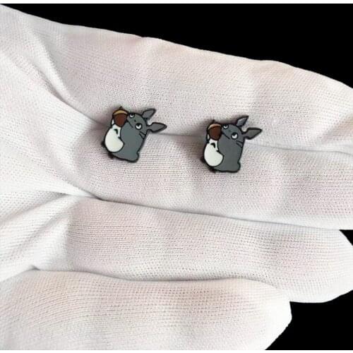 2019 1 Pair New Fashion Enamel earring Girls Kids Gift Jewelry Cute Totoro Stud Earrings For Women