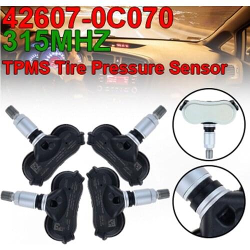 4PCS New Tire Pressure Monitor Sensor TPMS For 2008-2013 Toyota Sequoia Tundra Sienna 315MHZ 42607-0C070 426070C070