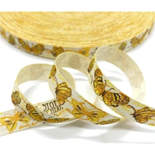 5Yards 15mm Cotton Ribbon Black and white pattern Printed Cotton Ribbons For Wedding Christmas Decoration DIY Sewing Fabric #15