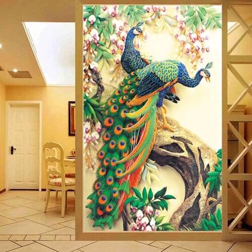 5D Diamond Painting Animal Peacock DIY Diamond Embroidery King of a hundred birds Cross Stitch Rhinestone Mosaic Gift Home Decor