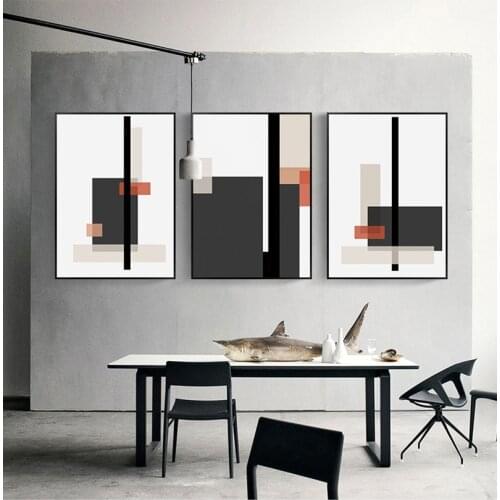 Abstract Geometry Blending Canvas Painting Posters and Prints Wall Pictures for Living Room Modern Decoration for Bedroom Aisle