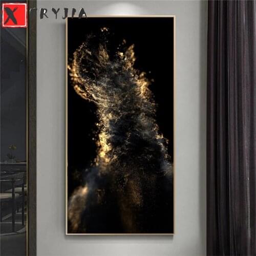 Full square Round drill Diamond embroidery Large size abstract black gold 5D DIY diamond Painting Cross Stitch Rhinestone Mosaic