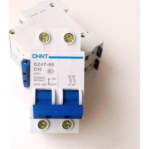 Chint C45N Mini Circuit Breaker DZ47-60 2 Poles C10A 400V MCB