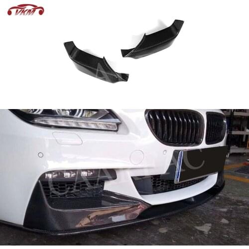 Carbon fiber Material Front Bumper Splitters FRP Unpainted Canard For BMW 6 Series F06 F12 F13 M6 Sport 2012 2013 2014 2015 2016