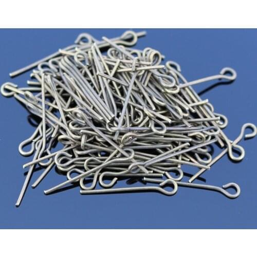 D015 100pcs Wholesale Components Eye Pins Findings Eye Pin Headpins & Needles DIY Jewelry Making Craft Hole Accessories