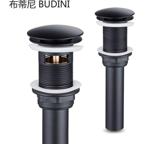 Washbasin Black Bouncing Drainer Black Bathroom Lavatory Basin Sink Pop Up Drain Dual Style Clic-clac Waterlet Vanity Sink