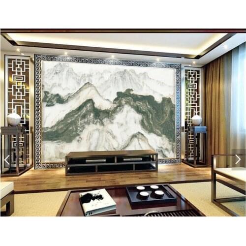 Customized 3d photo wallpaper 3d TV wallpaper murals Jinshan background of sunlight landscape marble 3d living room wallpaper