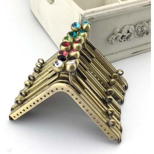 K294 11cm bronze Set auger triangle purse frame clasp DIY Kiss lock bag coin purse 2pcs/lot